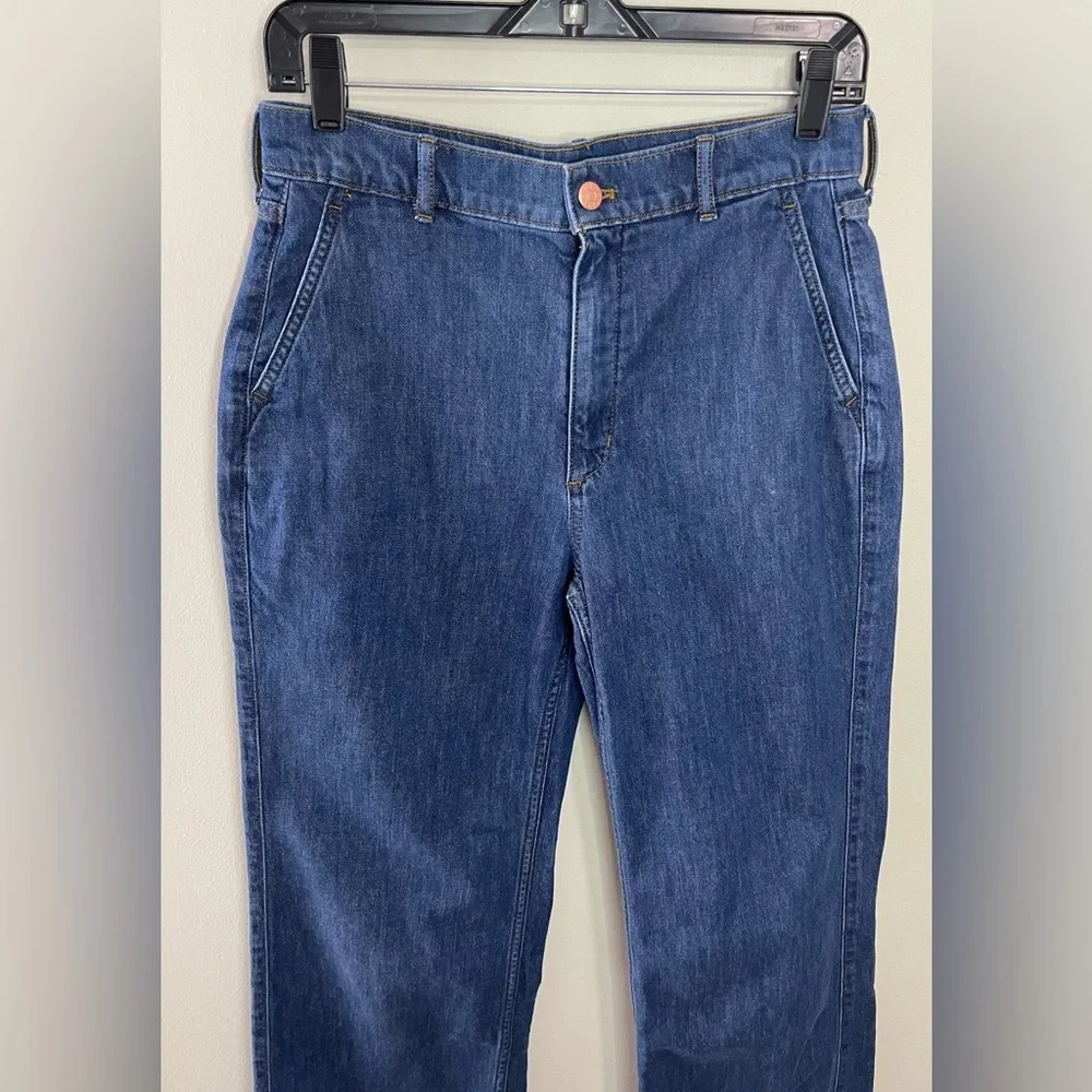 J.Crew Wide Leg Denim Trousers Jean Pant Size 27